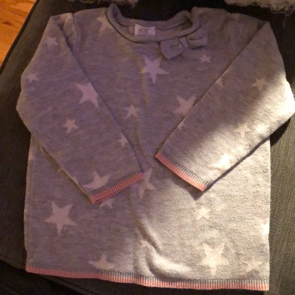 gray star 6-9mo sweater h&m